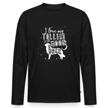 Toller Moon 01 - T-shirt manches longues Premium bio Homme - noir - Devant - Nico (187cm)