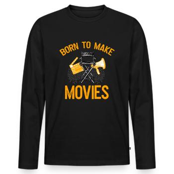 Filmmaker director film producer - Men's Premium Organic Long Sleeve Shirt - black - Front - Nico (187cm)