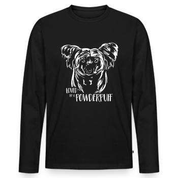 POWDERPUFF Chien Dire Chiens Dire Chiens - T-shirt manches longues Premium bio Homme - noir - Devant - Nico (187cm)