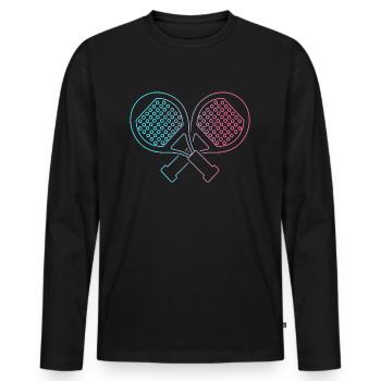 Padel Racket Padel Player Padel Tennis - Men's Premium Organic Long Sleeve Shirt - black - Front - Nico (187cm)