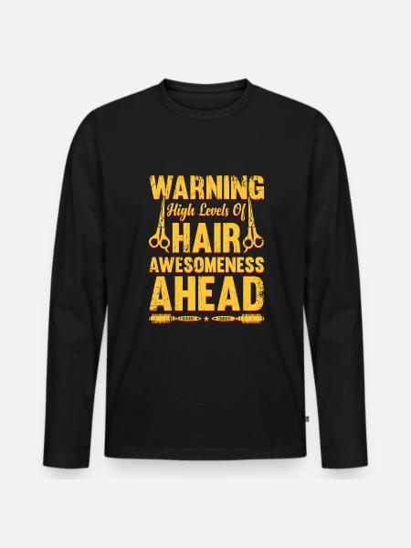 Coiffeur Coiffeur Coiffeur Coiffure Coiffure - T-shirt manches longues Premium bio Homme - noir