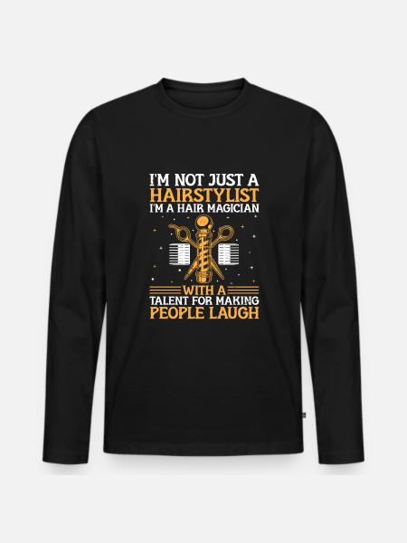 Coiffeur Coiffeur Coiffeur Coiffure Coiffure - T-shirt manches longues Premium bio Homme - noir