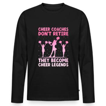 Cheerleading Coach Cheer Coach Cheerleader Cheer T - Männer Premium Bio Langarmshirt - Schwarz - Vorne - Nico (187cm)