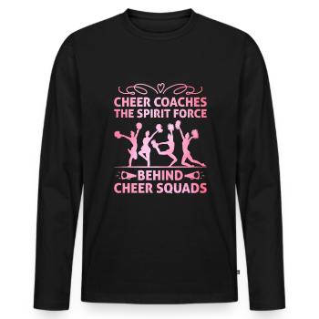 Cheerleading Coach Cheer Coach Cheerleader Cheer T - Männer Premium Bio Langarmshirt - Schwarz - Vorne - Nico (187cm)