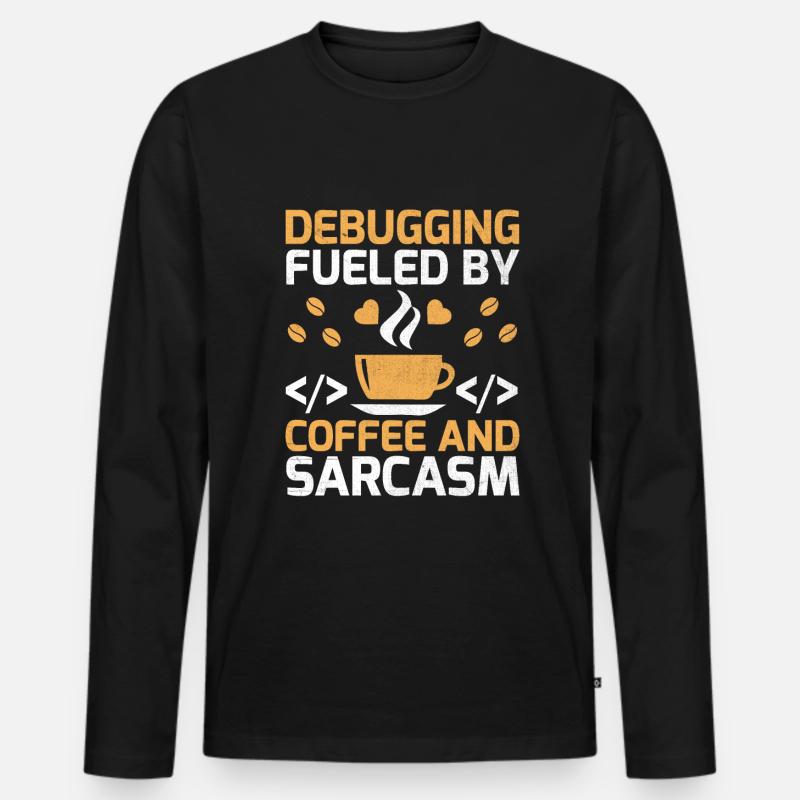 Kaffee-Codierung Programmierer Programmierer Entwickler Nerd Coff Männer Premium Bio Langarmshirt