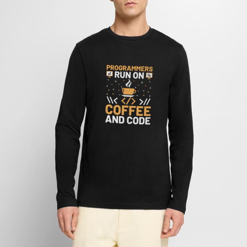 Kaffee-Codierung Programmierer Programmierer Entwickler Nerd Coff Männer Premium Bio Langarmshirt