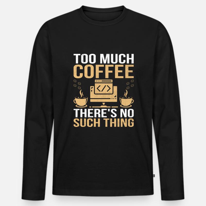 Kaffee-Codierung Programmierer Programmierer Entwickler Nerd Coff Männer Premium Bio Langarmshirt