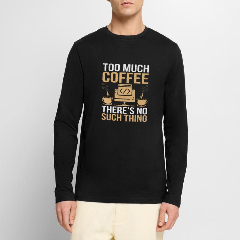 Café Codage Programmeur Codeur Développeur Nerd Coff T-shirt manches longues Premium bio Homme