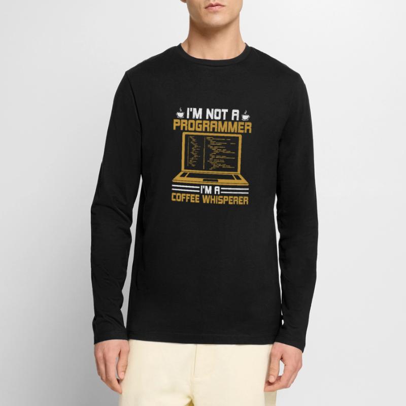 Kaffee-Codierung Programmierer Programmierer Entwickler Nerd Coff Männer Premium Bio Langarmshirt