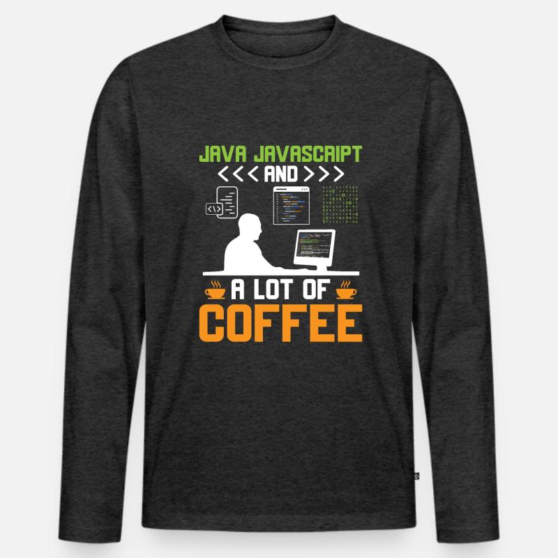 Kaffee-Codierung Programmierer Programmierer Entwickler Nerd Coff Männer Premium Bio Langarmshirt