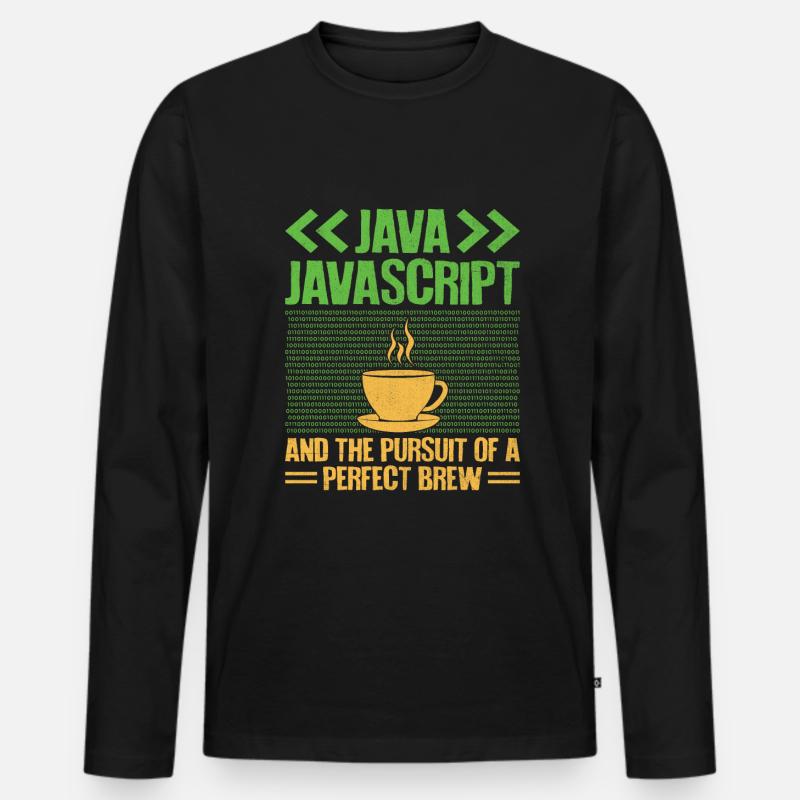 Café Codage Programmeur Codeur Développeur Nerd Coff T-shirt manches longues Premium bio Homme