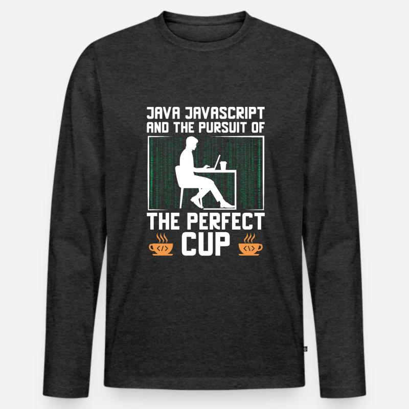 Café Codage Programmeur Codeur Développeur Nerd Coff T-shirt manches longues Premium bio Homme