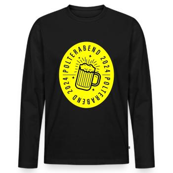Polterabend 2024 - Männer Premium Bio Langarmshirt - Schwarz - Vorne - Nico (187cm)