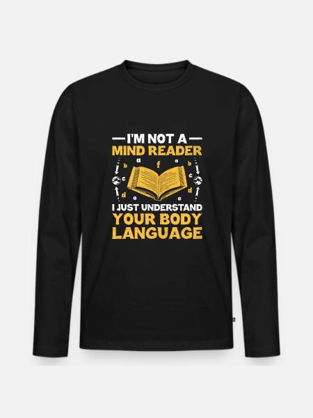 Fremdsprachenlehrer Schule Sprachlehrer - Männer Premium Bio Langarmshirt - Schwarz