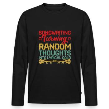 Musician Songwriter Singer Musician Music Music Pr - Men's Premium Organic Long Sleeve Shirt - black - Front - Nico (187cm)