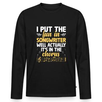 Musician Songwriter Singer Musician Music Music Pr - Men's Premium Organic Long Sleeve Shirt - black - Front - Nico (187cm)