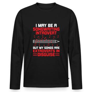 Musician Songwriter Singer Musician Music Music Pr - Men's Premium Organic Long Sleeve Shirt - black - Front - Nico (187cm)