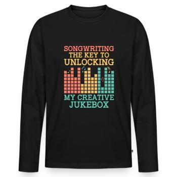 Musician Songwriter Singer Musician Music Music Pr - Men's Premium Organic Long Sleeve Shirt - black - Front - Nico (187cm)