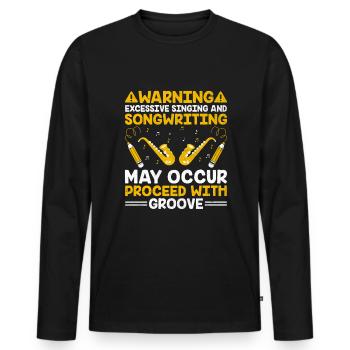 Musician Songwriter Singer Musician Music Music Pr - Men's Premium Organic Long Sleeve Shirt - black - Front - Nico (187cm)