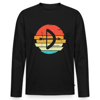 Archery Gift Saying Archery - Men's Premium Organic Long Sleeve Shirt - black - Front - Nico (187cm)