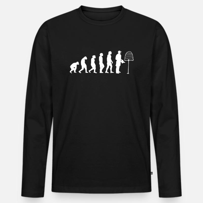 Evolution Imker Imkerei Biene Honig - Männer Premium Bio Langarmshirt - Schwarz