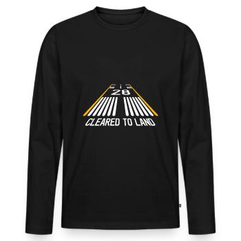 Pilot plane captain departure - Men's Premium Organic Long Sleeve Shirt - black - Front - Nico (187cm)