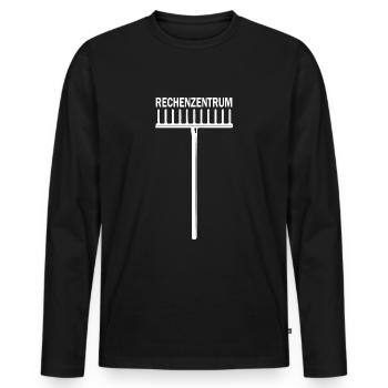 Rechenzentrum Gärtner - Männer Premium Bio Langarmshirt - Schwarz - Vorne - Nico (187cm)