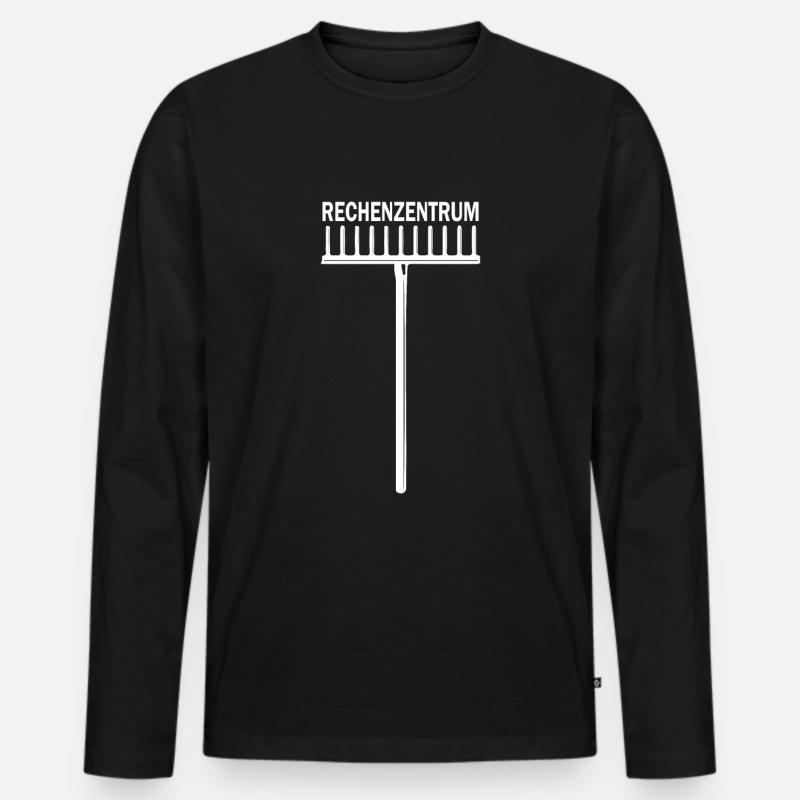 Rechenzentrum Gärtner - Männer Premium Bio Langarmshirt - Schwarz