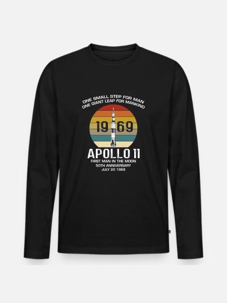 Apollo 11 1969 - Men's Premium Organic Long Sleeve Shirt - black