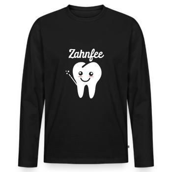 Zahnfee Zahnarzt Ärztin - Männer Premium Bio Langarmshirt - Schwarz - Vorne - Nico (187cm)