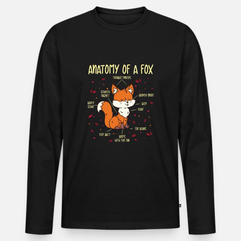Furry Fandom - Männer Premium Bio Langarmshirt - Schwarz