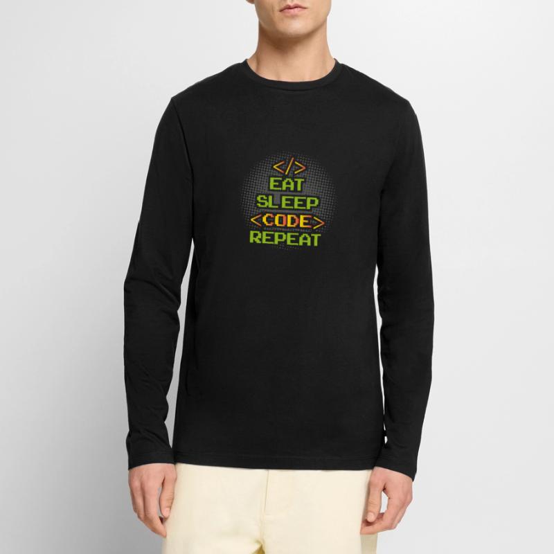 Funny Programmer Software Developer Männer Premium Bio Langarmshirt