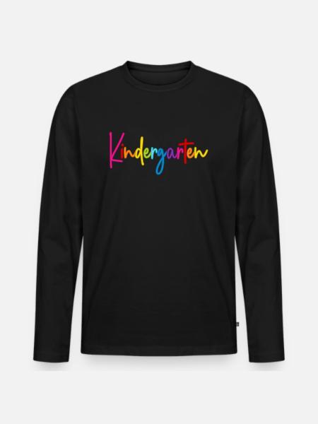 Kindergarten - Men's Premium Organic Long Sleeve Shirt - black