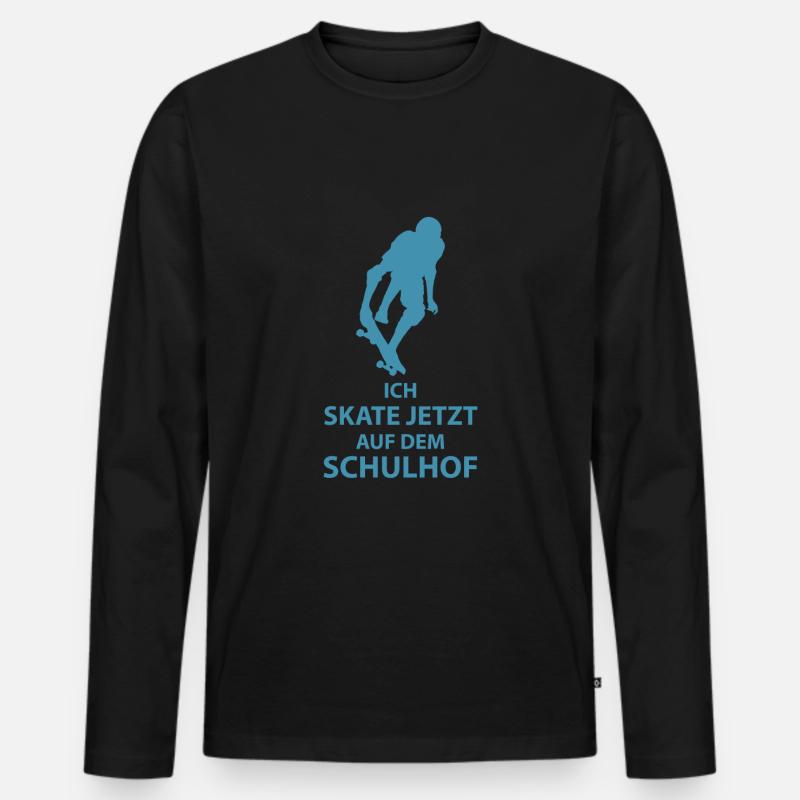 Skateboard Einschulung - Männer Premium Bio Langarmshirt - Schwarz