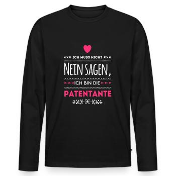 I do not have to say no I am the godmother - Men's Premium Organic Long Sleeve Shirt - black - Front - Nico (187cm)