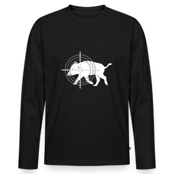 Wild boar hunter visor hunting wild boar hunting - Men's Premium Organic Long Sleeve Shirt - black - Front - Nico (187cm)