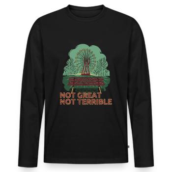 Not Great Not Terrible 3.6 Roentgen Chernobyl - Men's Premium Organic Long Sleeve Shirt - black - Front - Nico (187cm)