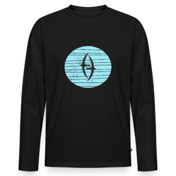 Swallow Swifts Solhouette Birds - Men's Premium Organic Long Sleeve Shirt - black - Front - Nico (187cm)