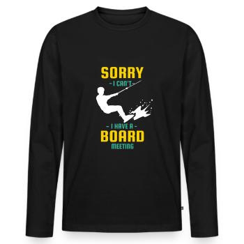 wakeboarding lovers - Männer Premium Bio Langarmshirt - Schwarz - Vorne - Nico (187cm)