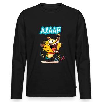 Carnaval Hyène Kölle Alaaf Costume Cologne Drôle - T-shirt manches longues Premium bio Homme - noir - Devant - Nico (187cm)