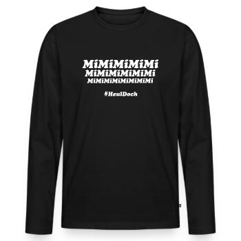 MiMiMiMiMi - Howl! - Men's Premium Organic Long Sleeve Shirt - black - Front - Nico (187cm)