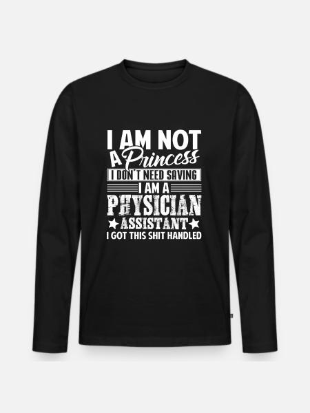 Physician Assistant Proud Physician Assistant - Men's Premium Organic Long Sleeve Shirt - black