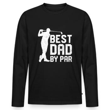 Dad Golfer Golf Papa Golfschläger - Männer Premium Bio Langarmshirt - Schwarz - Vorne - Nico (187cm)