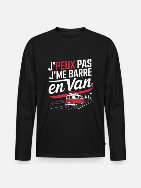 I can't I have Van - Men's Premium Organic Long Sleeve Shirt - black
