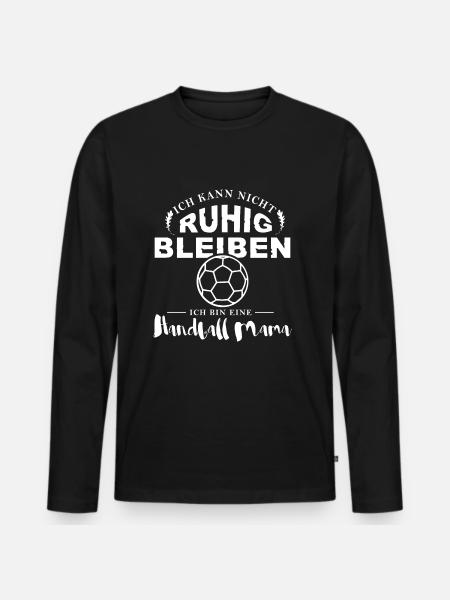 Handball Shirt-Stay calm - Men's Premium Organic Long Sleeve Shirt - black