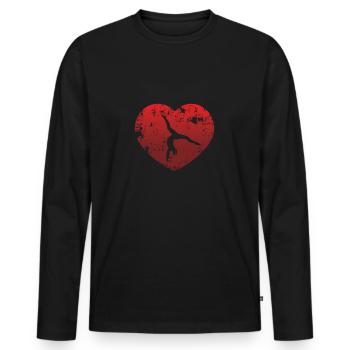 Gymnastics Gymnastics Gymnast acrobatics gift - Men's Premium Organic Long Sleeve Shirt - black - Front - Nico (187cm)