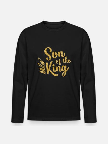 Son of the King - Men's Premium Organic Long Sleeve Shirt - black