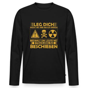 MTRA Medizinisch-Technischer Radiologie Assistent - Männer Premium Bio Langarmshirt - Schwarz - Vorne - Nico (187cm)