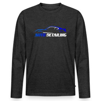 Illustration de voiture de sport - T-shirt manches longues Premium bio Homme - anthracite chiné - Devant - Nico (187cm)