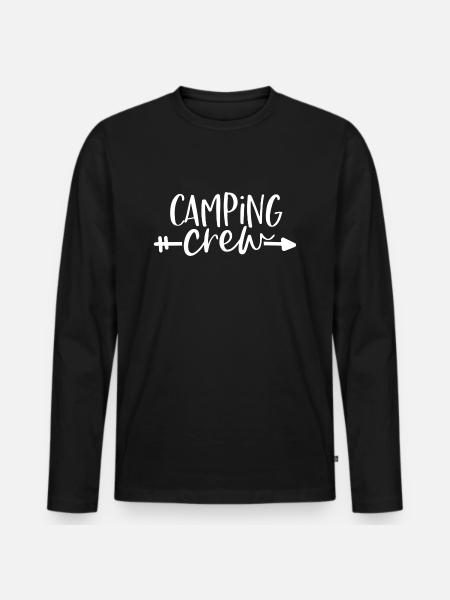 Camping Crew - Men's Premium Organic Long Sleeve Shirt - black